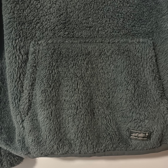 Eddie Bauer Gray Cowl Neck Sweater Plush Fleece - Picture 3 of 4